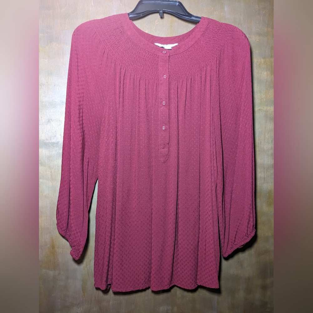 Women's Burgundy Blouse NWOT